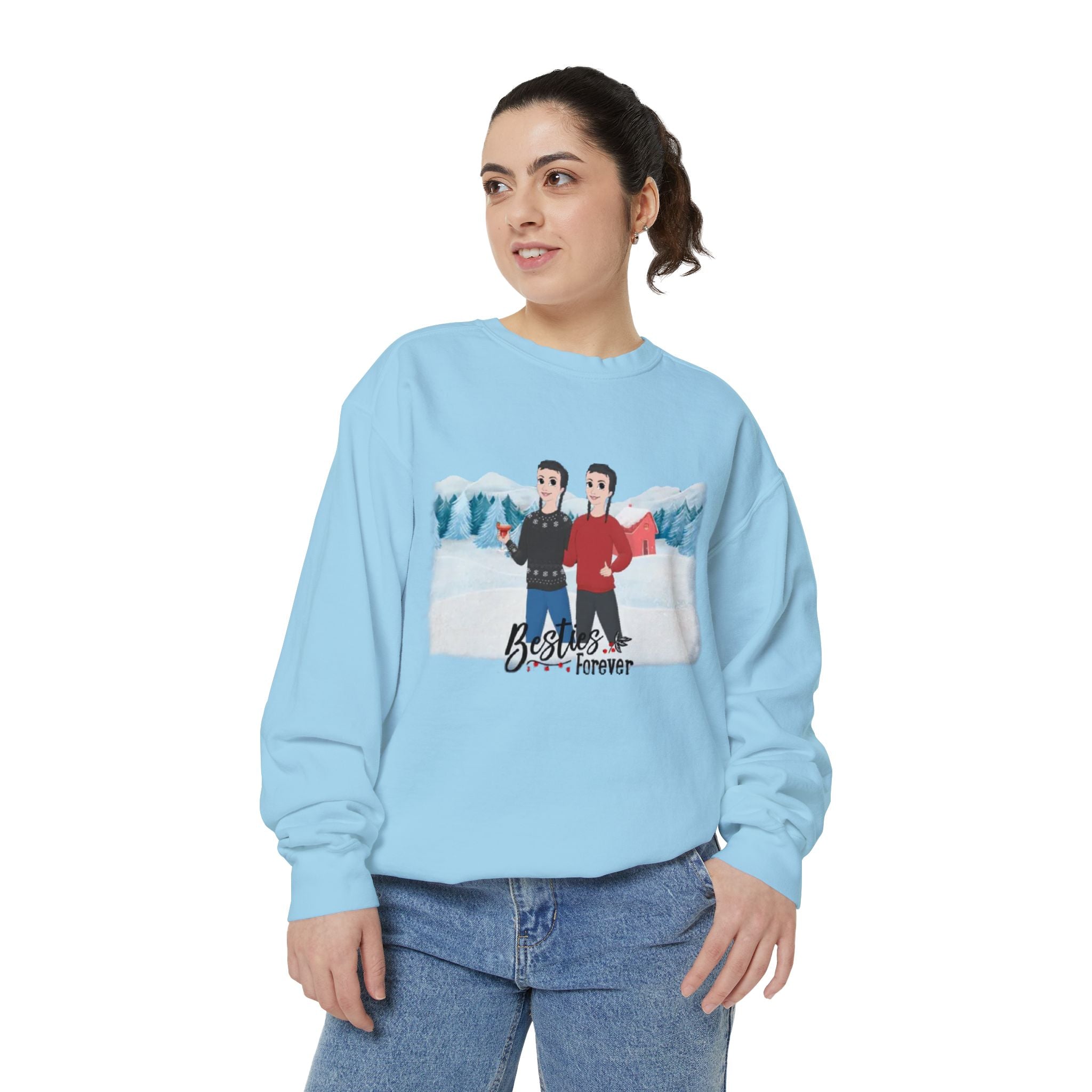 Besties Forever | Unisex Garment-Dyed Sweatshirt